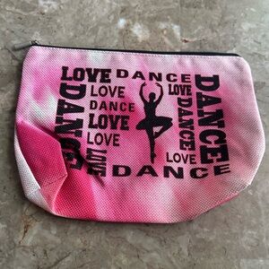 Love Dance Balerina Ballet Makeup Bags Cosmetic Travel Beach Pouch Travel Bag